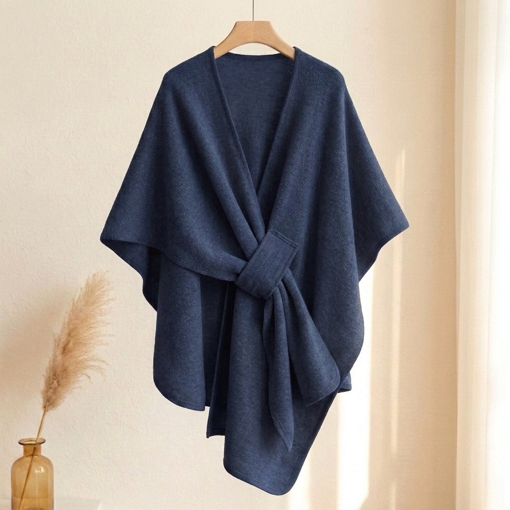 Élégant poncho-écharpe