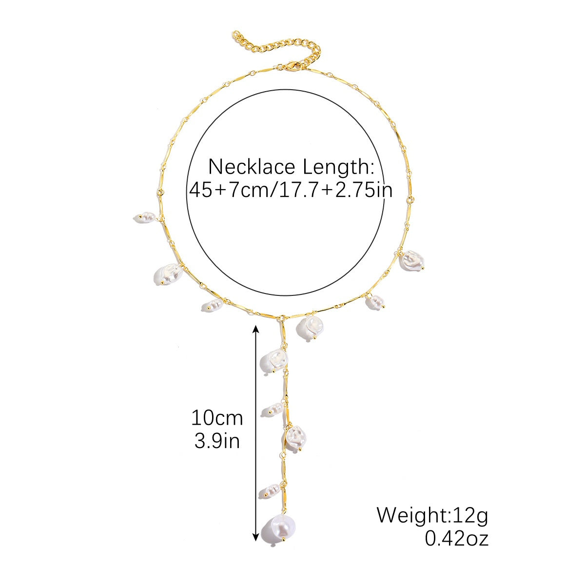 Collier cascade magique de perles