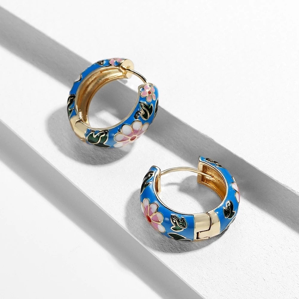 Boucles d'oreilles élégantes à fleurs