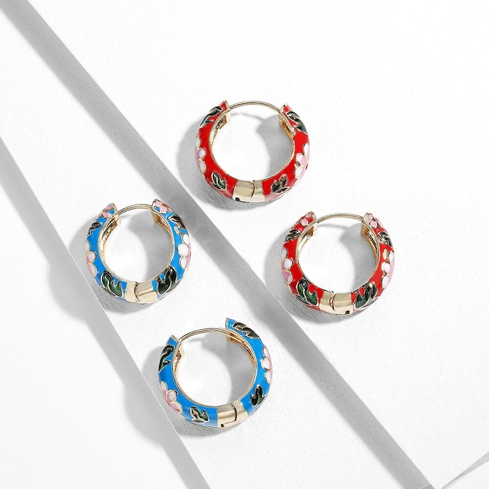 Boucles d'oreilles élégantes à fleurs