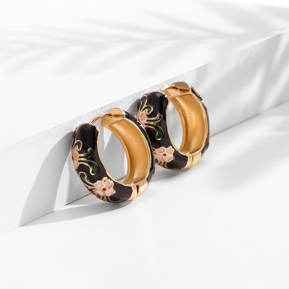 Boucles d'oreilles élégantes à fleurs