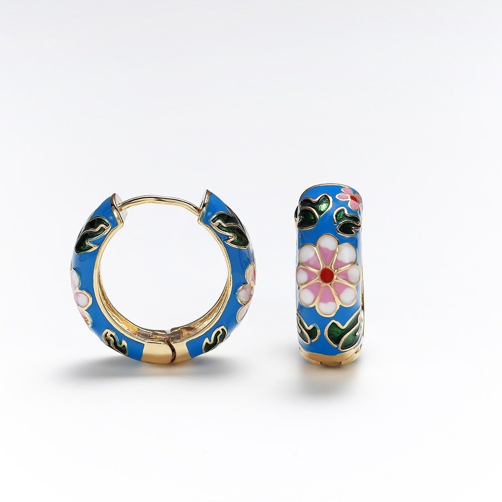 Boucles d'oreilles élégantes à fleurs