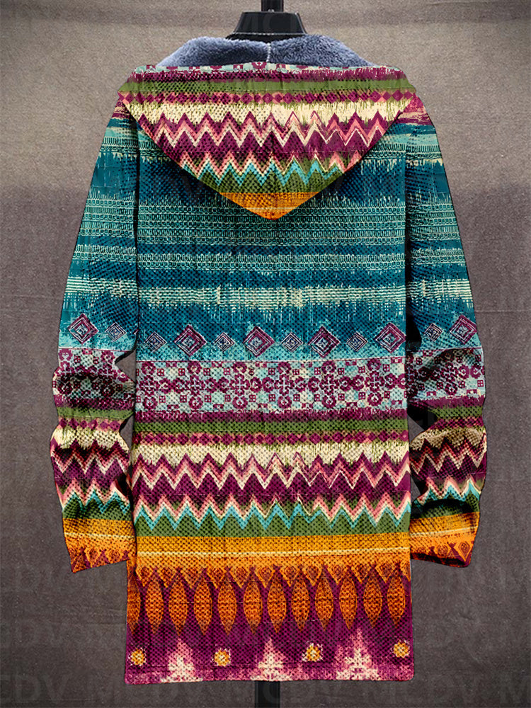 Jedda™ - Luxuriöse Kunstinspirierte Kapuzenjacke mit Reißverschluss