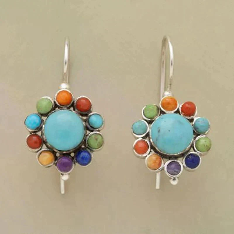 Créoles turquoise polyvalentes