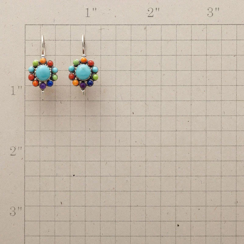 Créoles turquoise polyvalentes