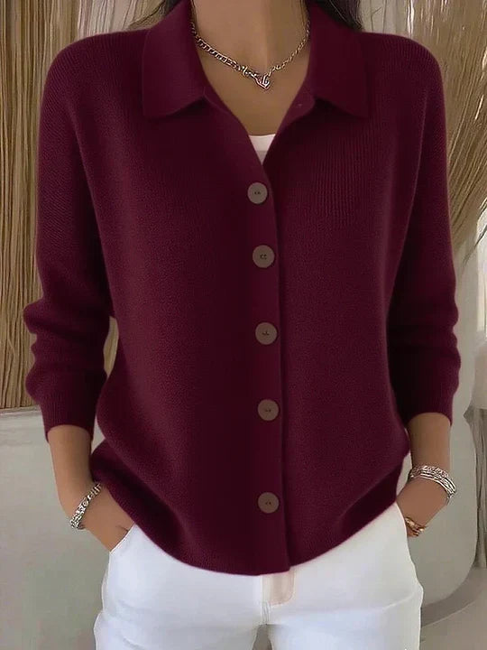 Josefina | Veste en tricot avec col et boutons