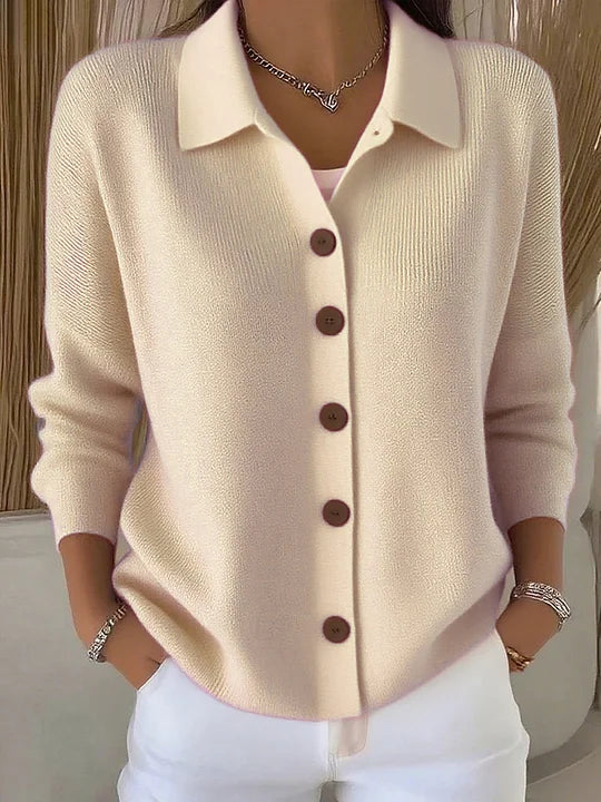 Josefina | Veste en tricot avec col et boutons