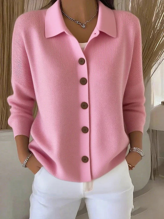 Josefina | Veste en tricot avec col et boutons