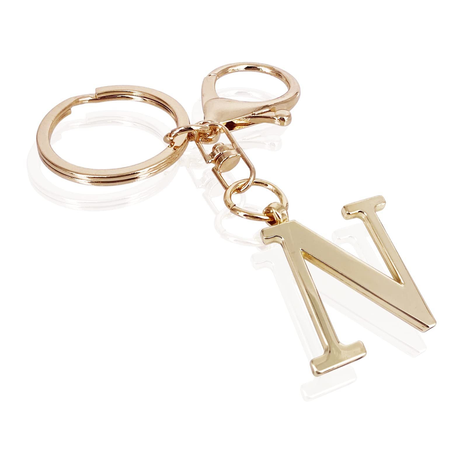 Initiale | Eleganter goldener Schlüsselanhänger