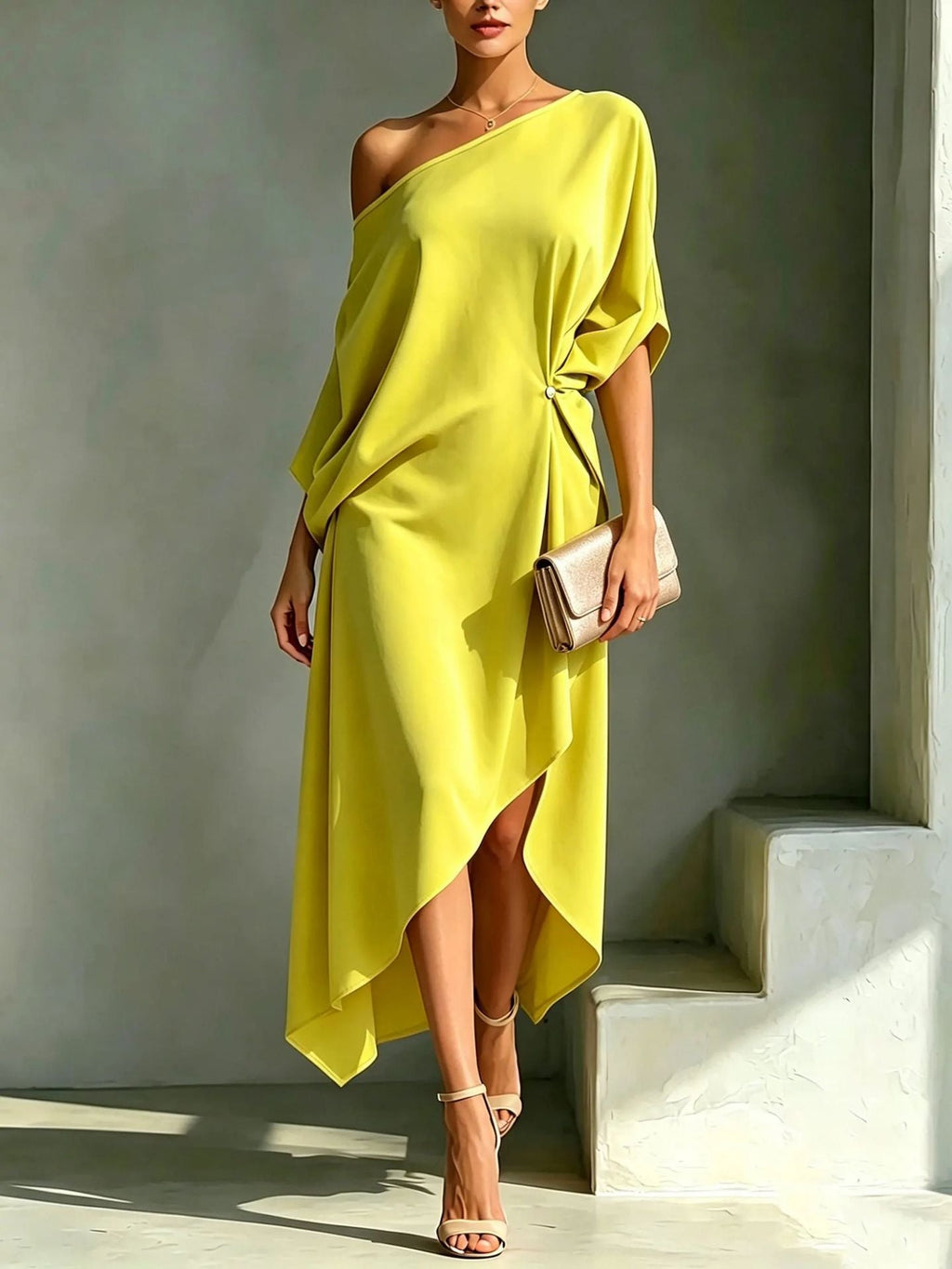 Camila – Stilvolles, asymmetrisches Kleid