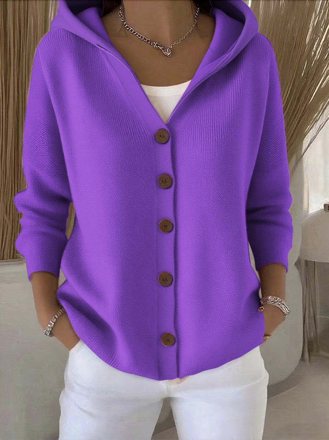 Rocío | Pull en tricot à capuche