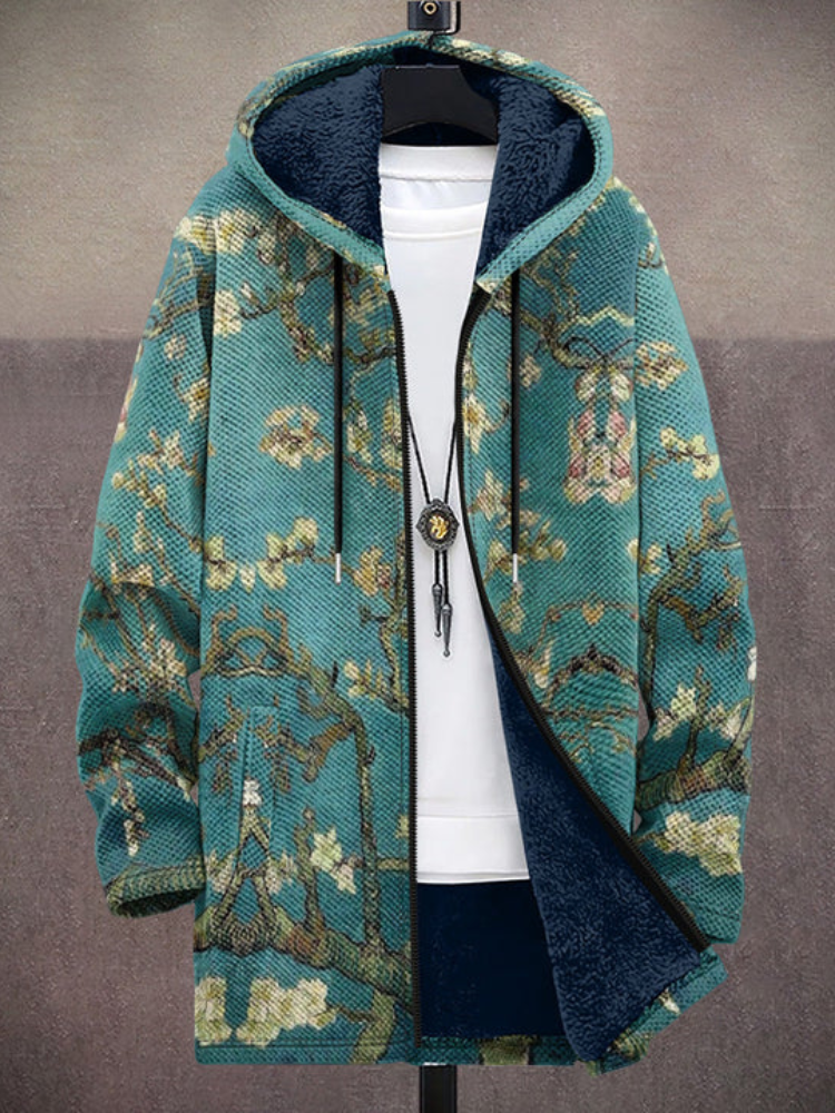 Celine™ - Luxuriöse Kunstinspirierte Kapuzenjacke mit Reißverschluss