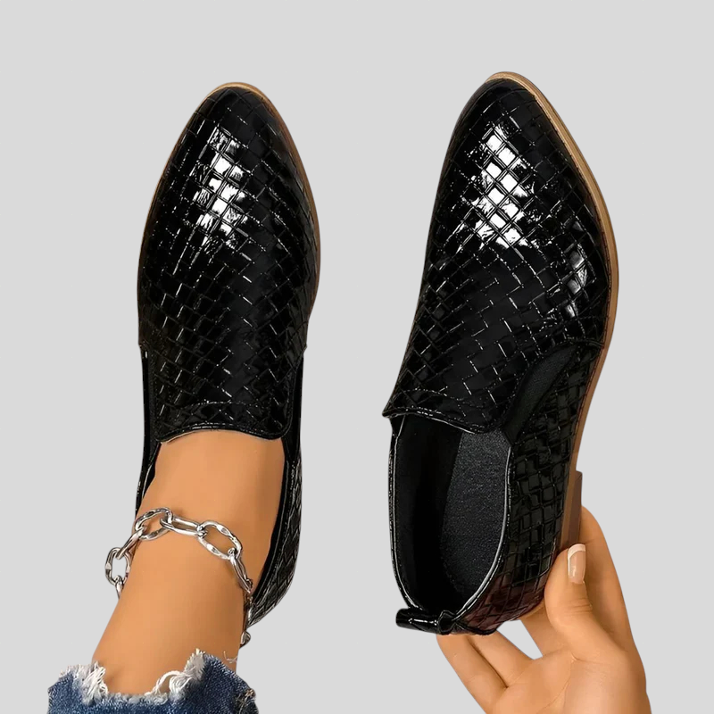 Alba™ | Bottines élégantes tressées à talon bloc