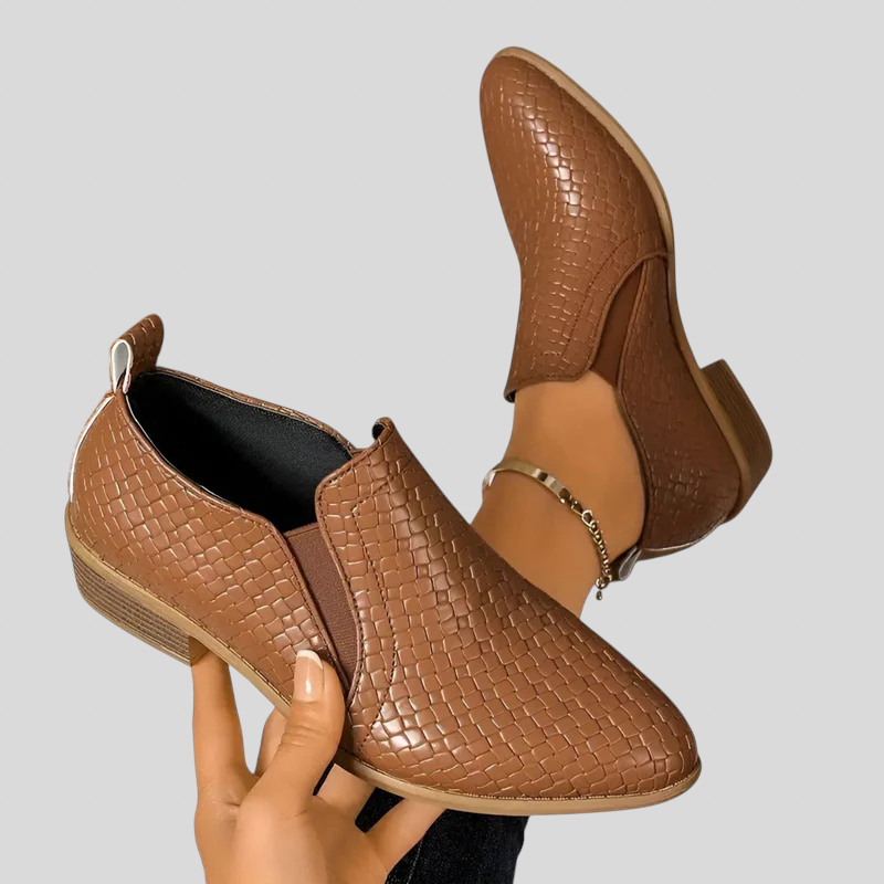 Alba™ | Bottines élégantes tressées à talon bloc