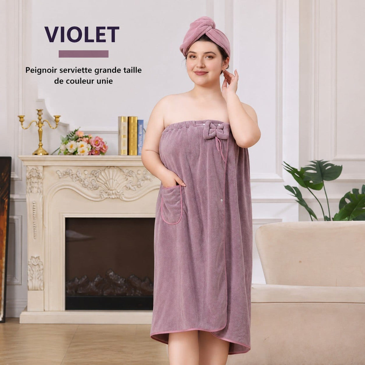 Éloria™ | Peignoir Serviette & Bonnet