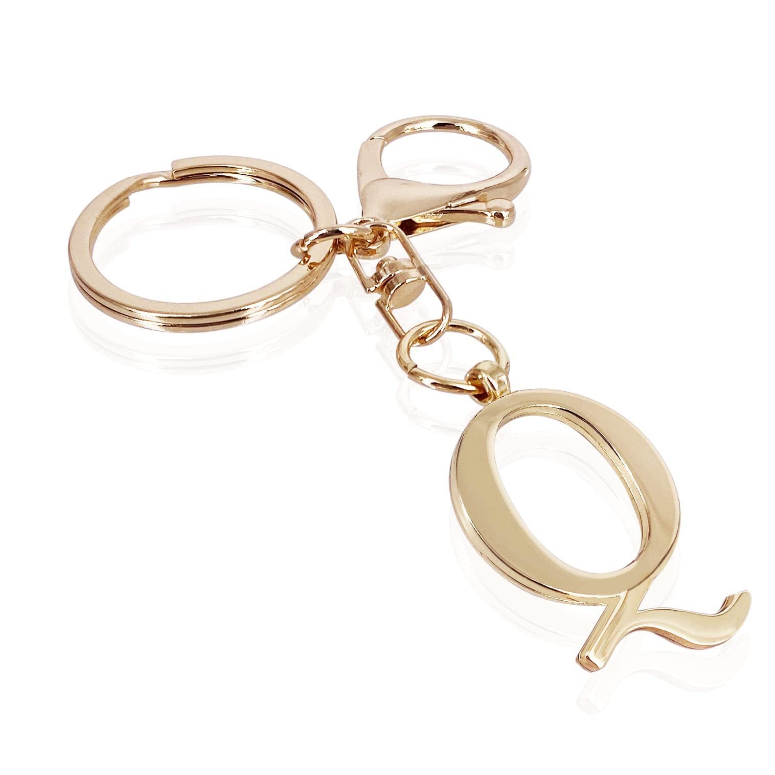 Initiale | Eleganter goldener Schlüsselanhänger