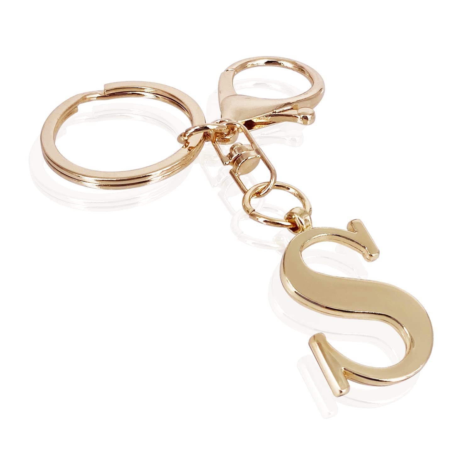 Initiale | Eleganter goldener Schlüsselanhänger