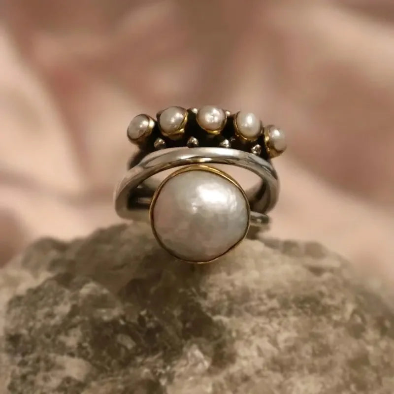Ensemble de bagues à perles multicouches