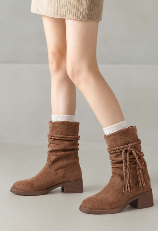Camille™ | Bottines en daim à franges
