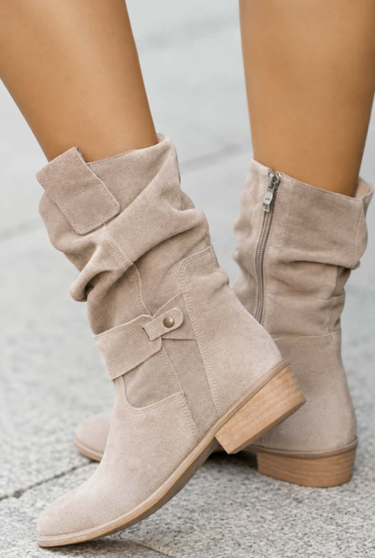 Clémence™ | Bottines Souples en Daim