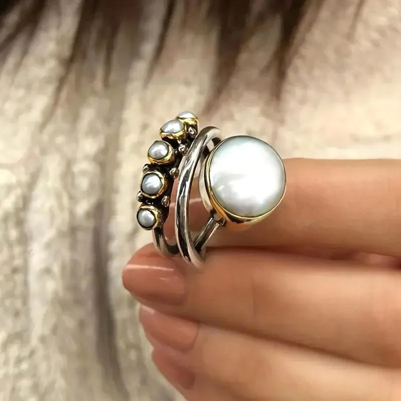 Ensemble de bagues à perles multicouches