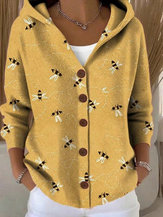 Paloma | Veste à capuche imprimée en maille