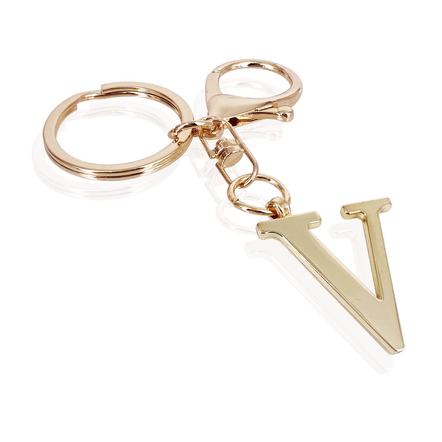 Initiale | Eleganter goldener Schlüsselanhänger