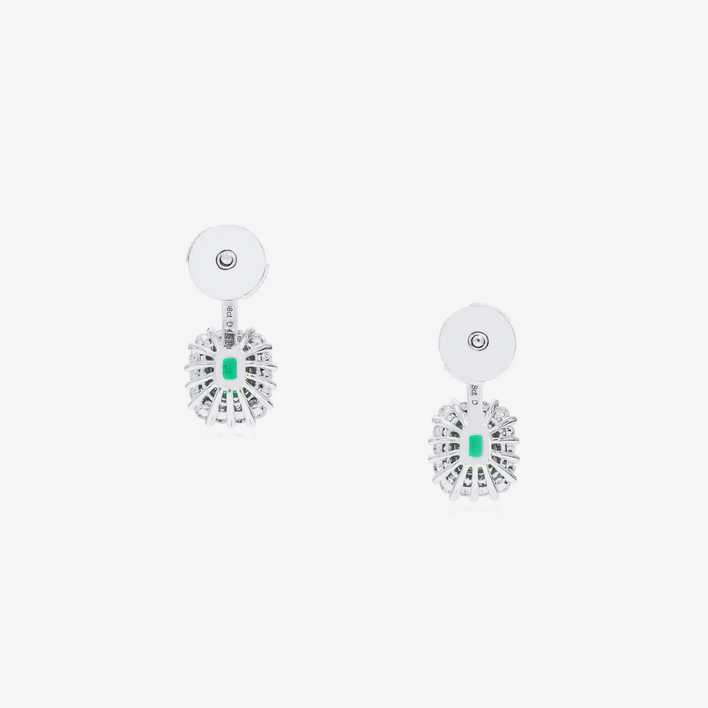 Éclatantes Boucles d'Oreilles Émeraude