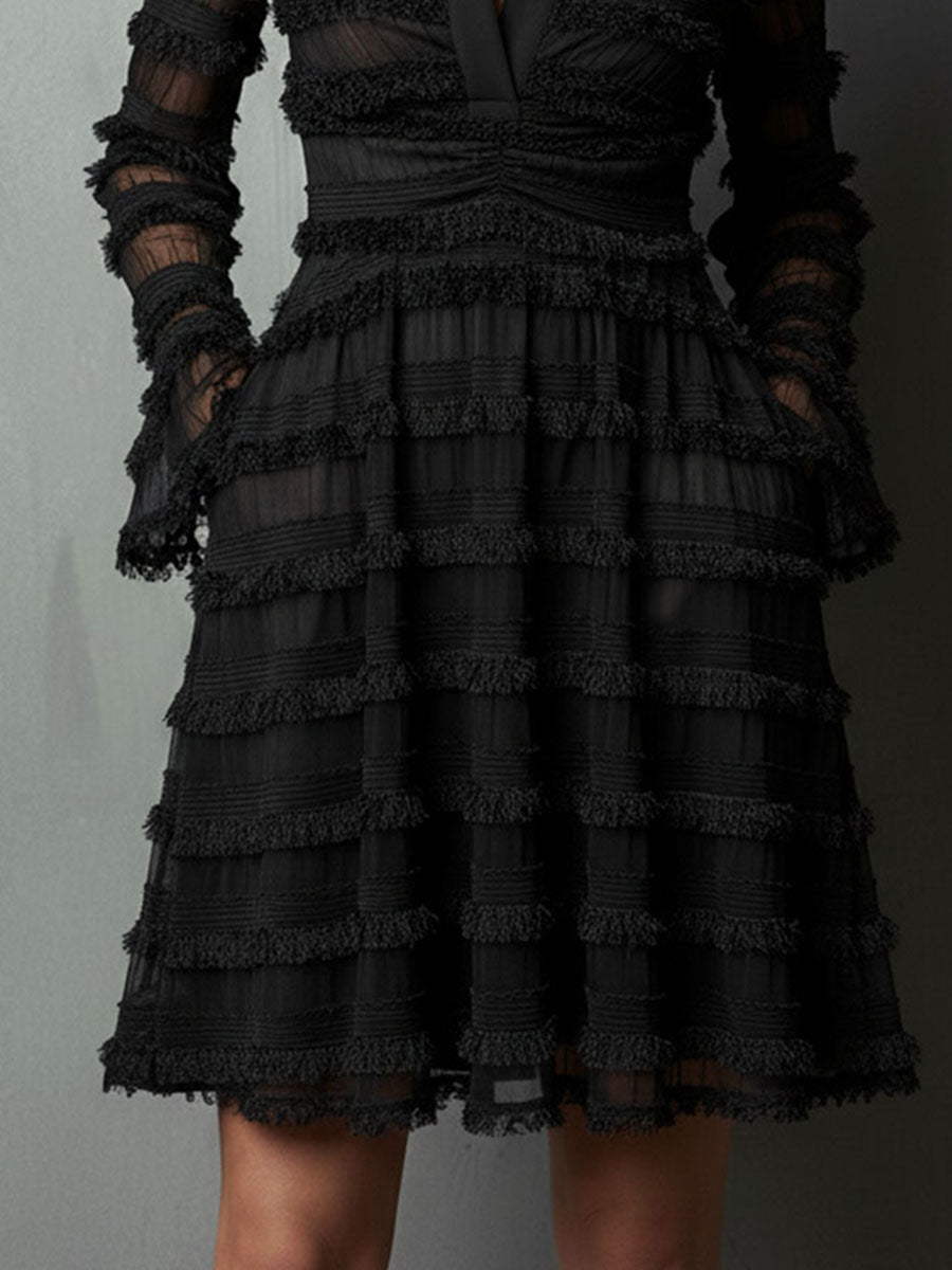 Rosalie™ | Elegantes Mini-Kleid mit tiefem V-Ausschnitt