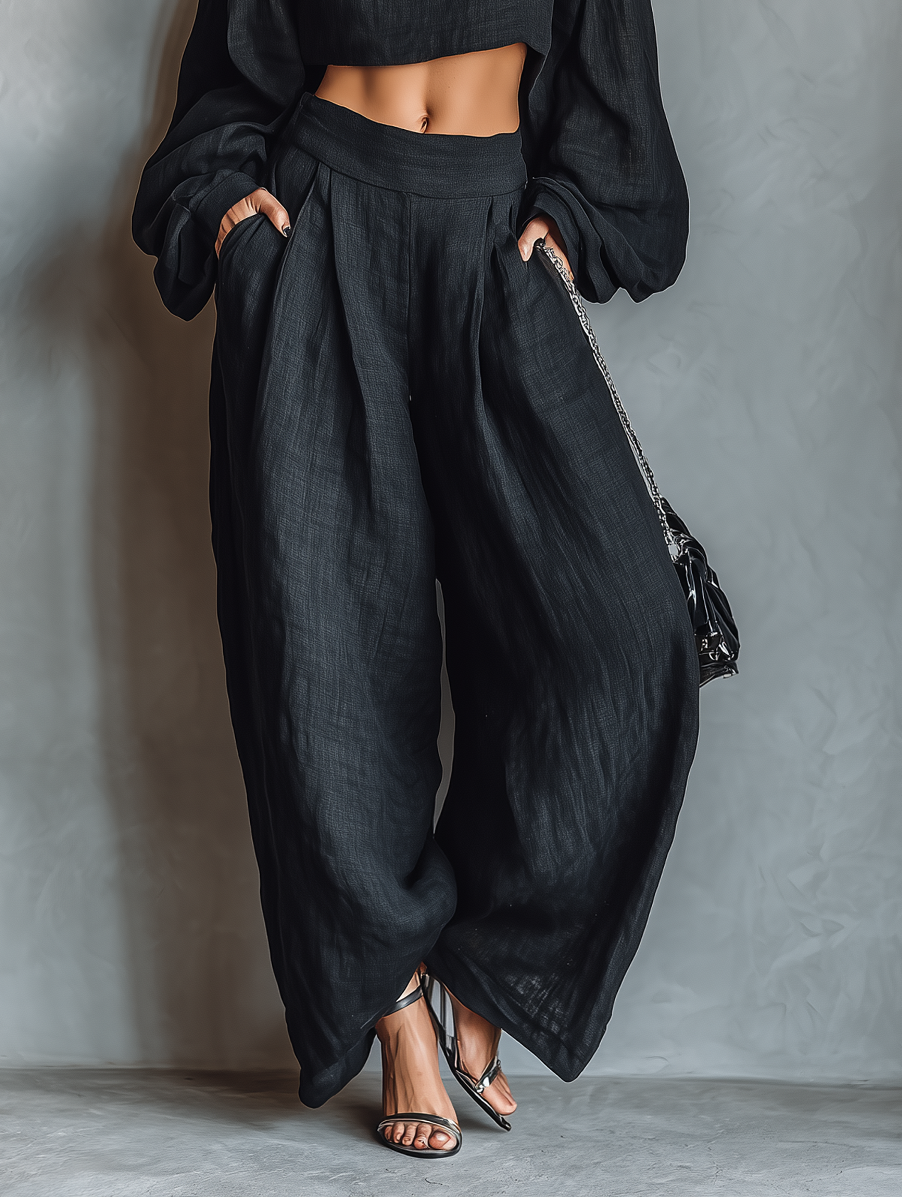 Tess™ || Off-Shoulder-Ausschnitt-Set mit weiter Hose