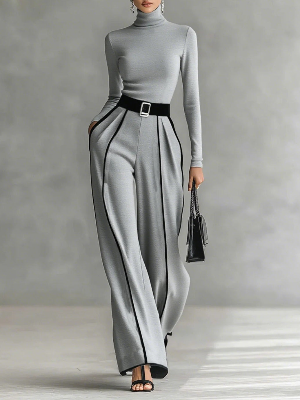 Vera™ || Elegantes Set mit Kontrastdetail