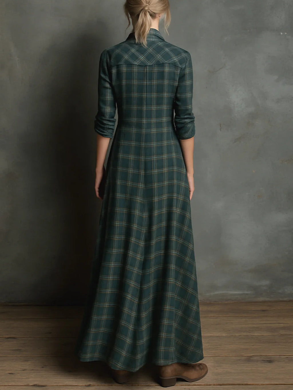 Valentine | Longue Robe à Carreaux