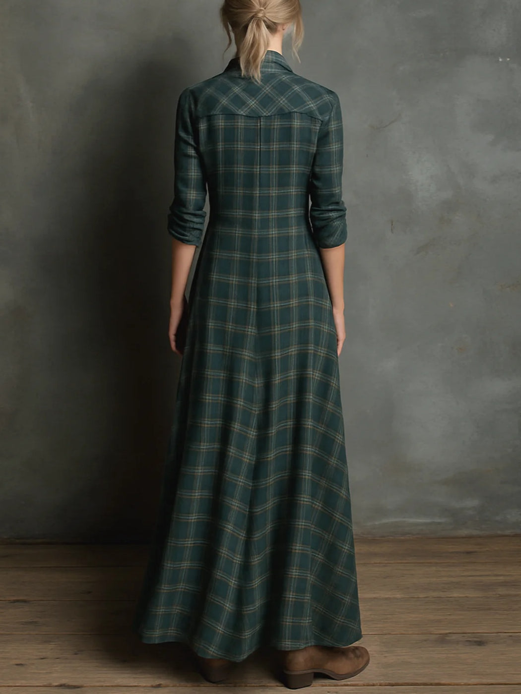 Valentine | Longue Robe à Carreaux