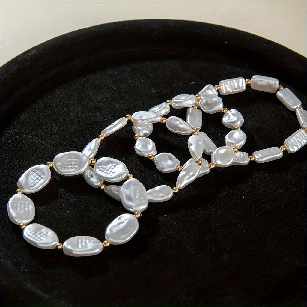 Ensemble de 4 bracelets à perles statement