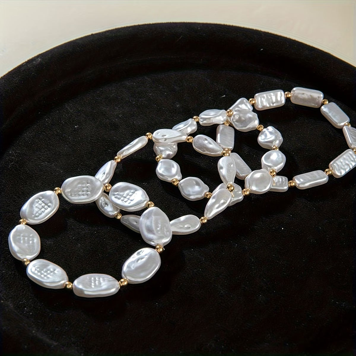 Ensemble de 4 bracelets à perles statement