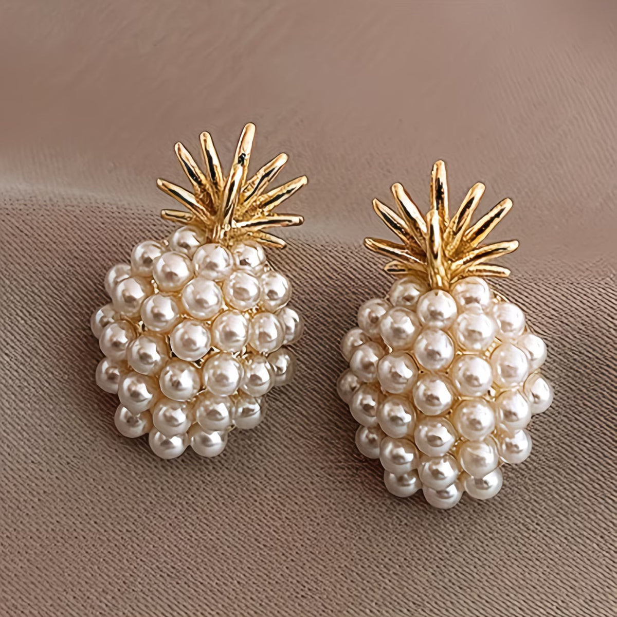 Boucles d'oreilles ananas perles