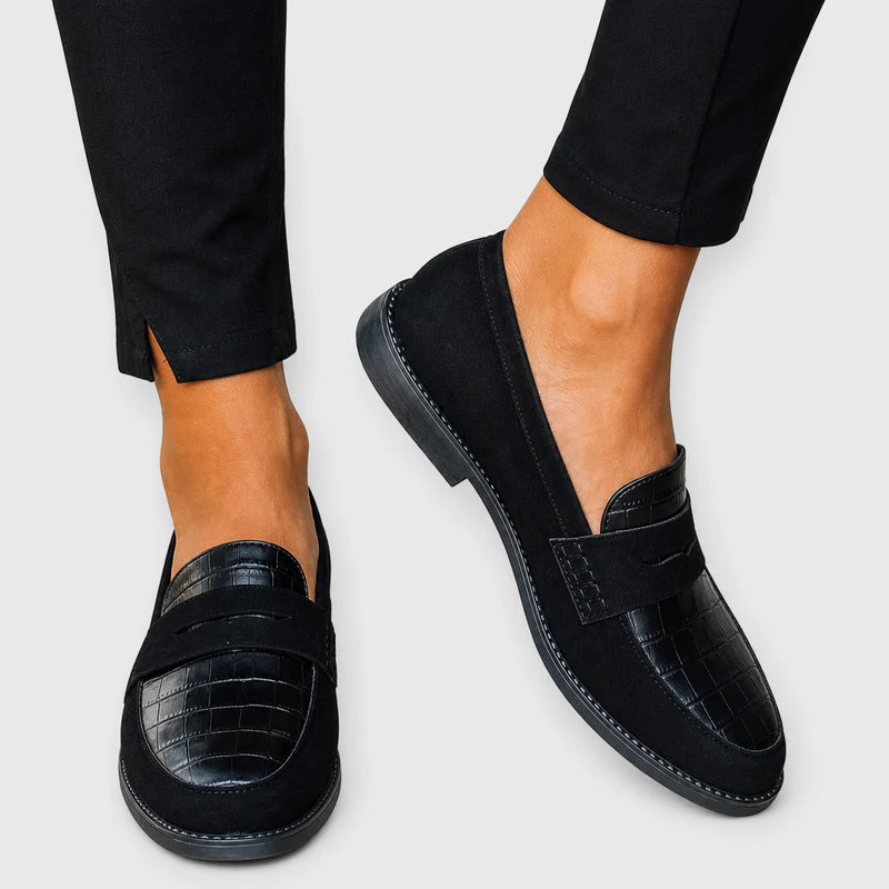 Valerina™ - Elegante Halbschuhe im Kroko-Design