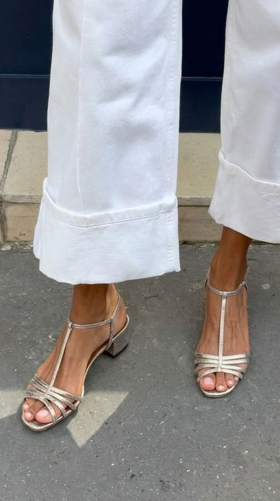 Allegra | Sandales dorées élégantes pour le quotidien