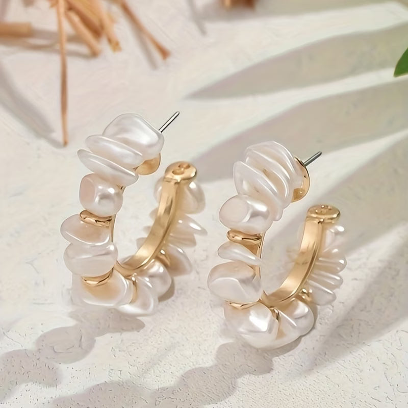 Boucles d'oreilles perles massives