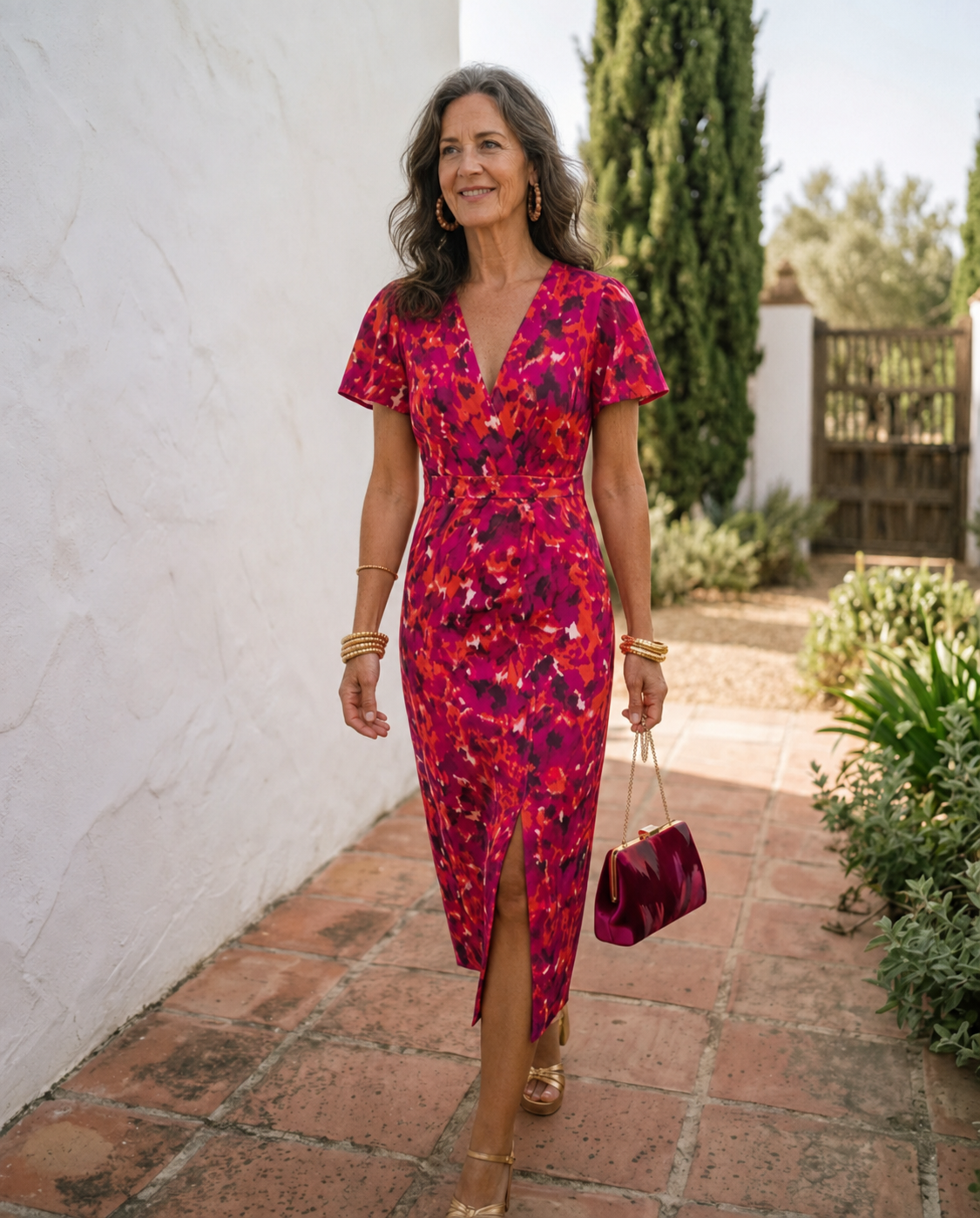 WANDA | Robe Midi à Manches Bouffantes