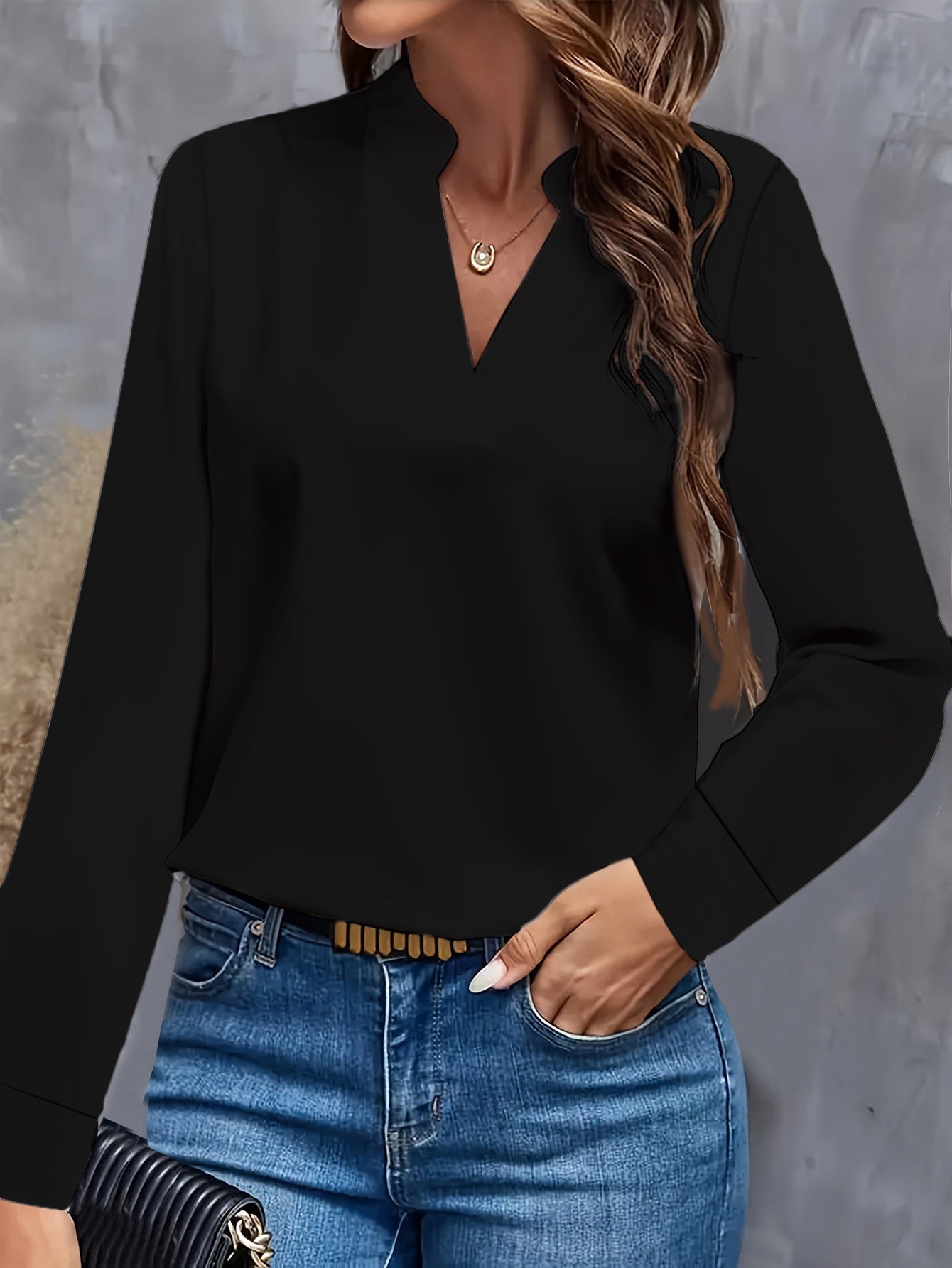 Chemisier femme Alexandra Elegant avec col en V