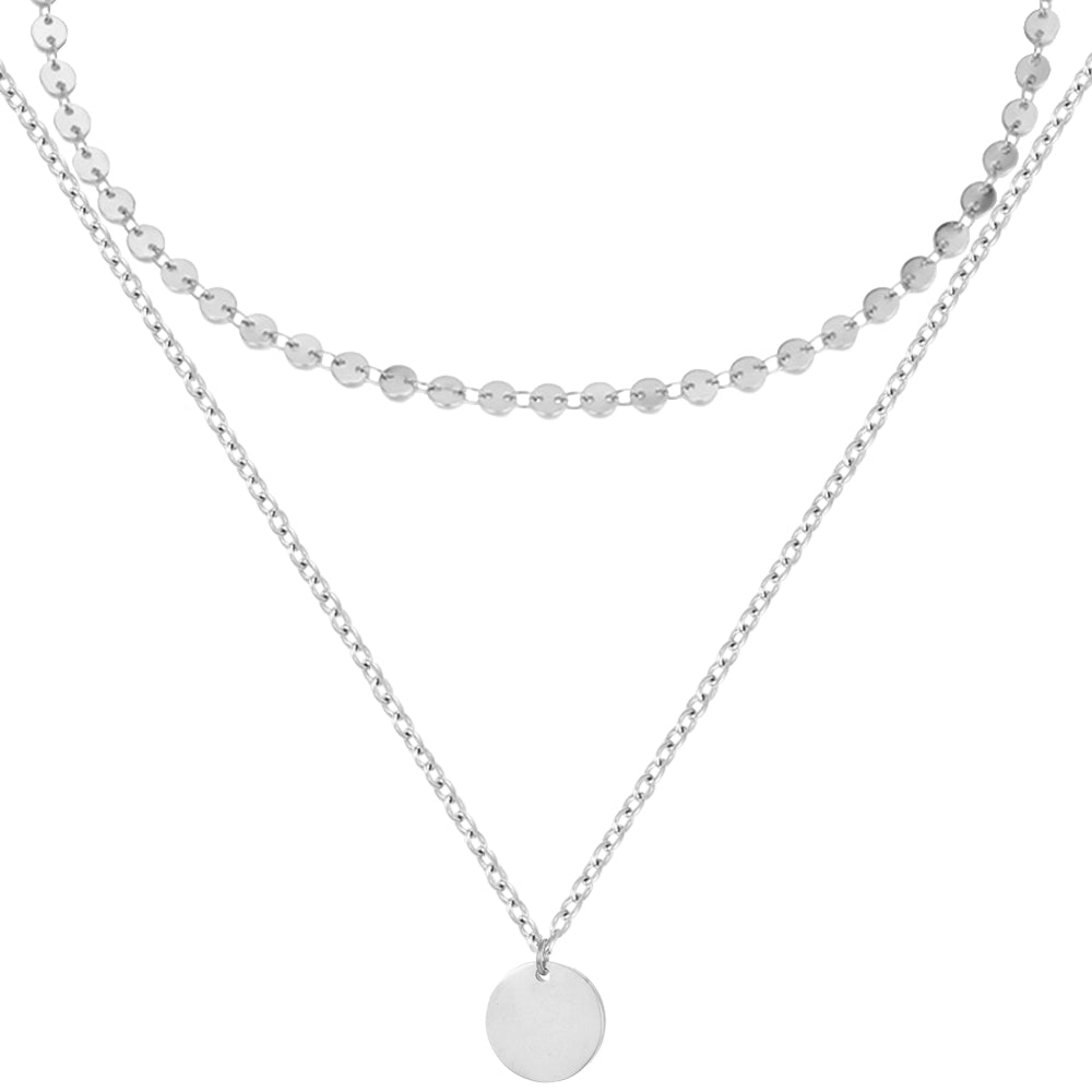 BonnyBoho Halsketten Set Silber