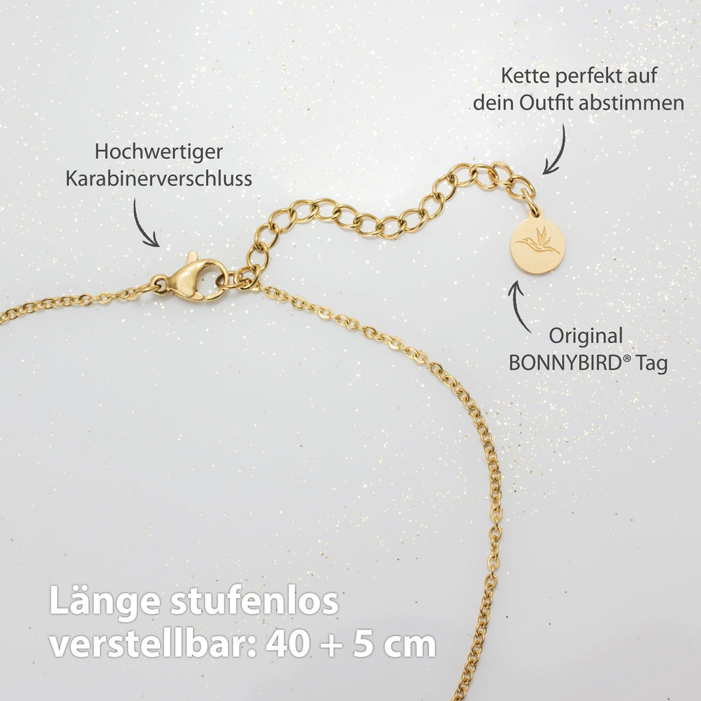 BonnyWorld Kette mit rotierbarer Weltkugel Gold