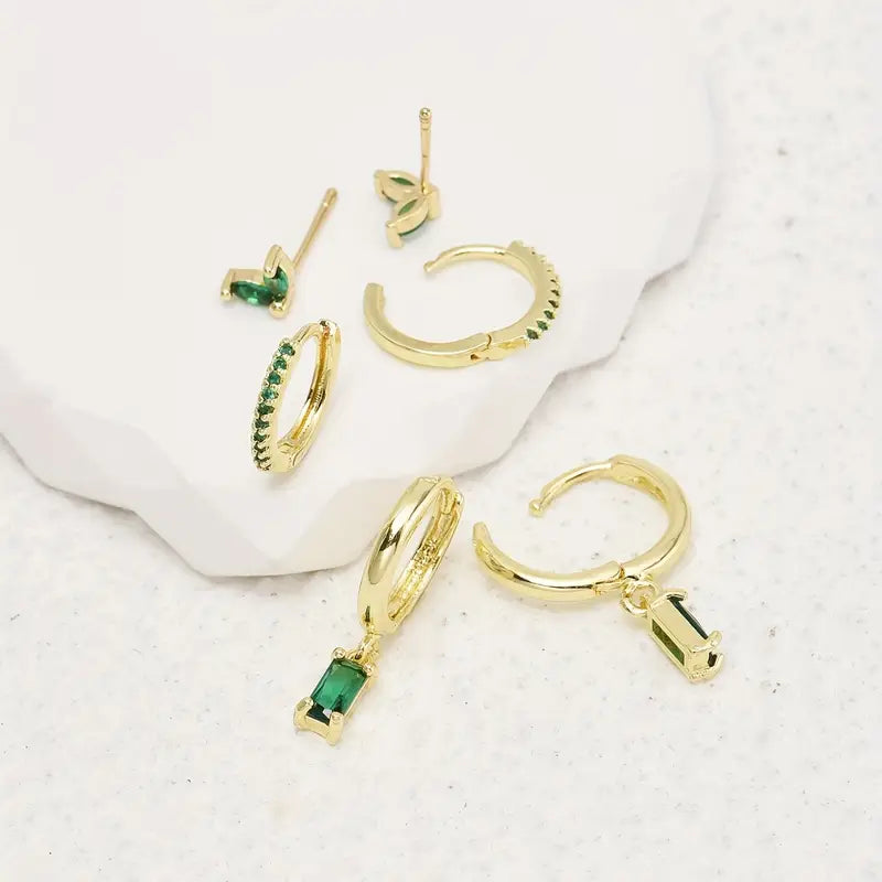 Ensemble de Boucles d'Oreilles Fiorenza en Or Viridelle