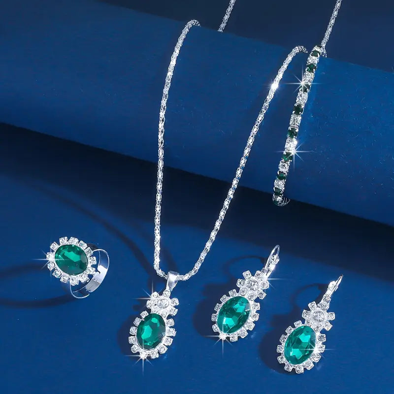 Ensemble de Bijoux Grevalyn Seloria | Or Blanc