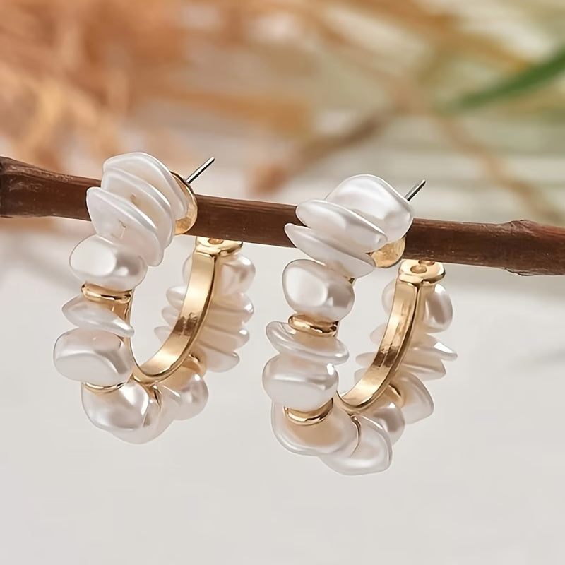 Boucles d'oreilles perles massives