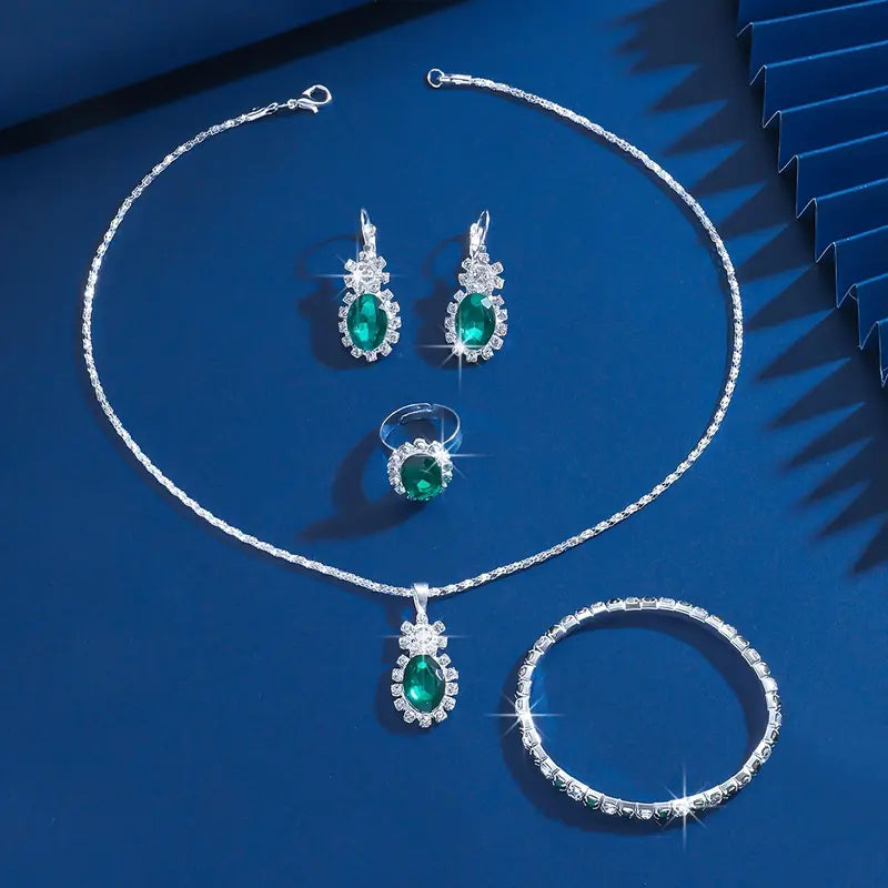 Ensemble de Bijoux Grevalyn Seloria | Or Blanc