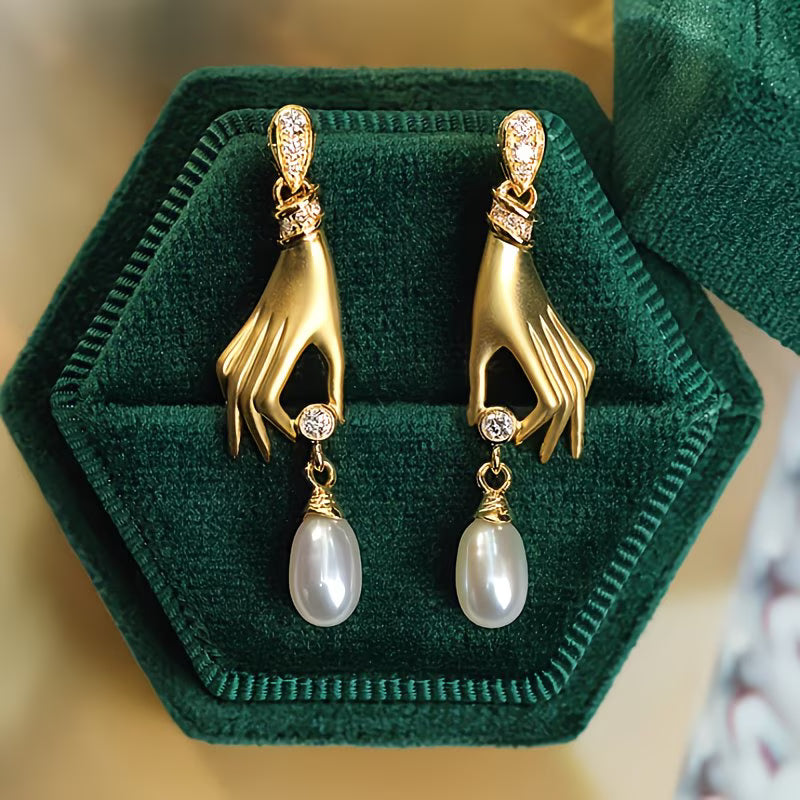 Boucles d'oreilles élégantes en perles