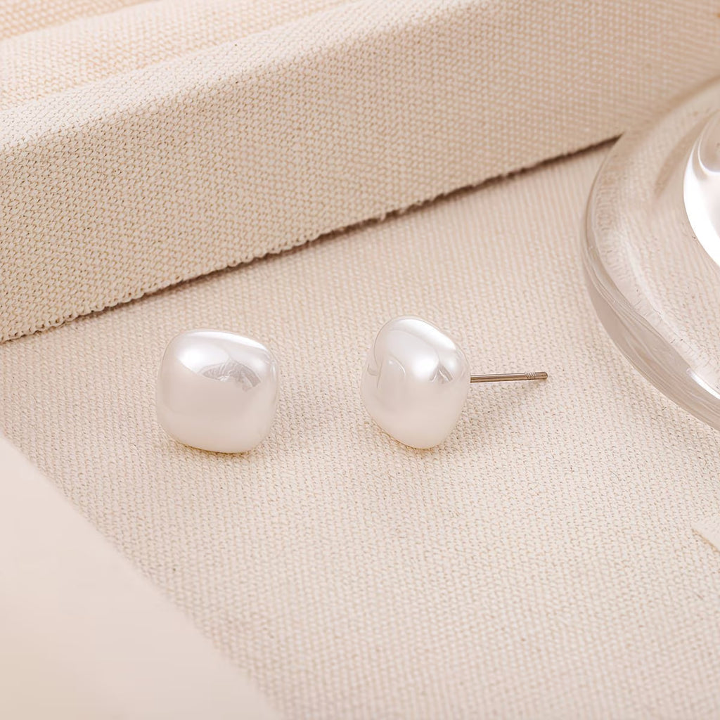 Boucles d'oreilles carrées à perles