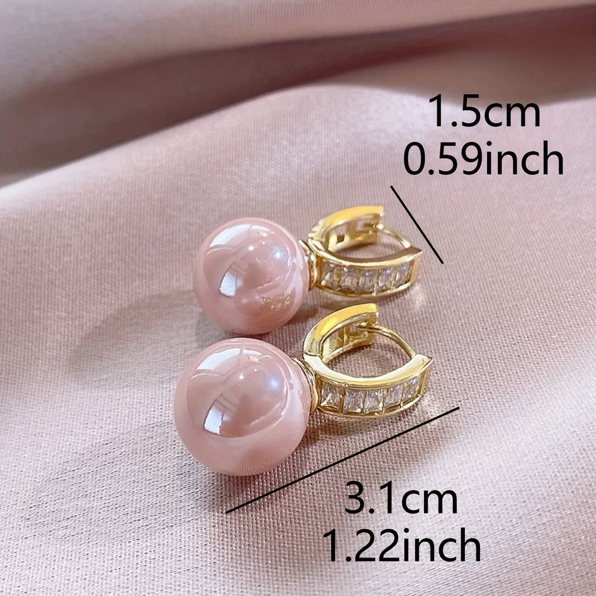 Boucles d'oreilles perles roses
